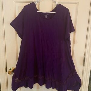 Lane Bryant Rich Purple Short Sleeve swing tunic
